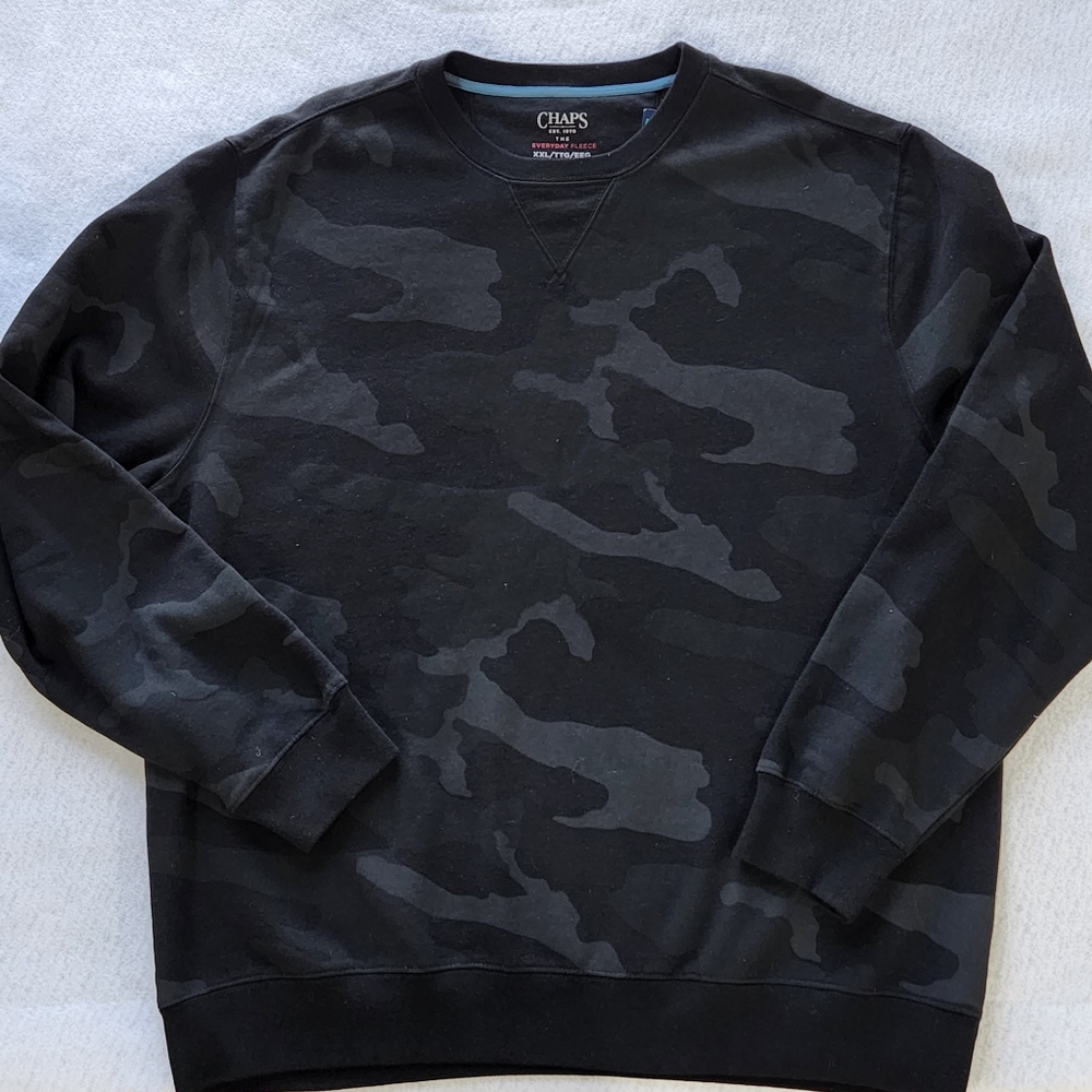 ❤️ Chaps Black Camouflage Sweatshirt- Men’s